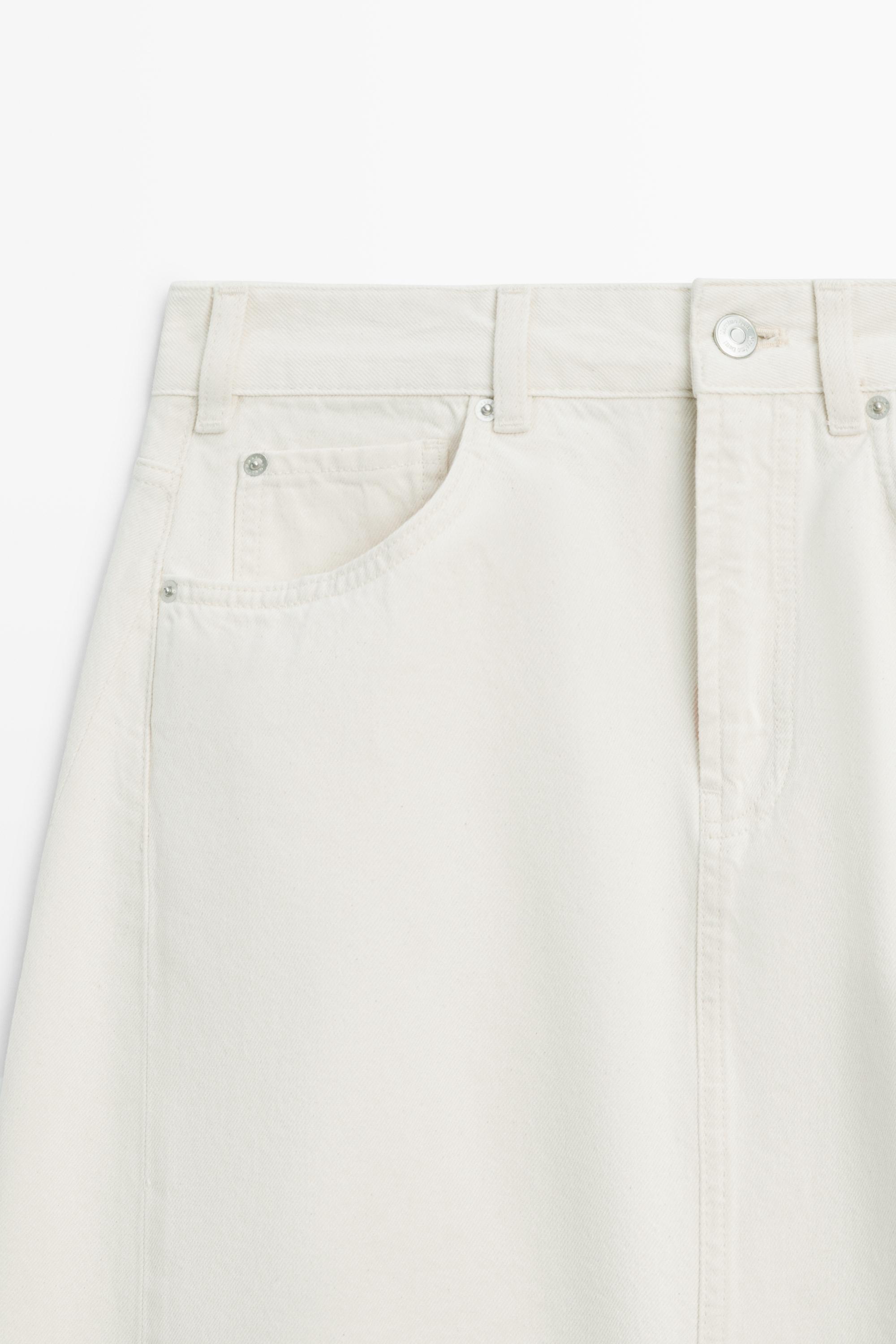 Jupe midi denim barrel fit